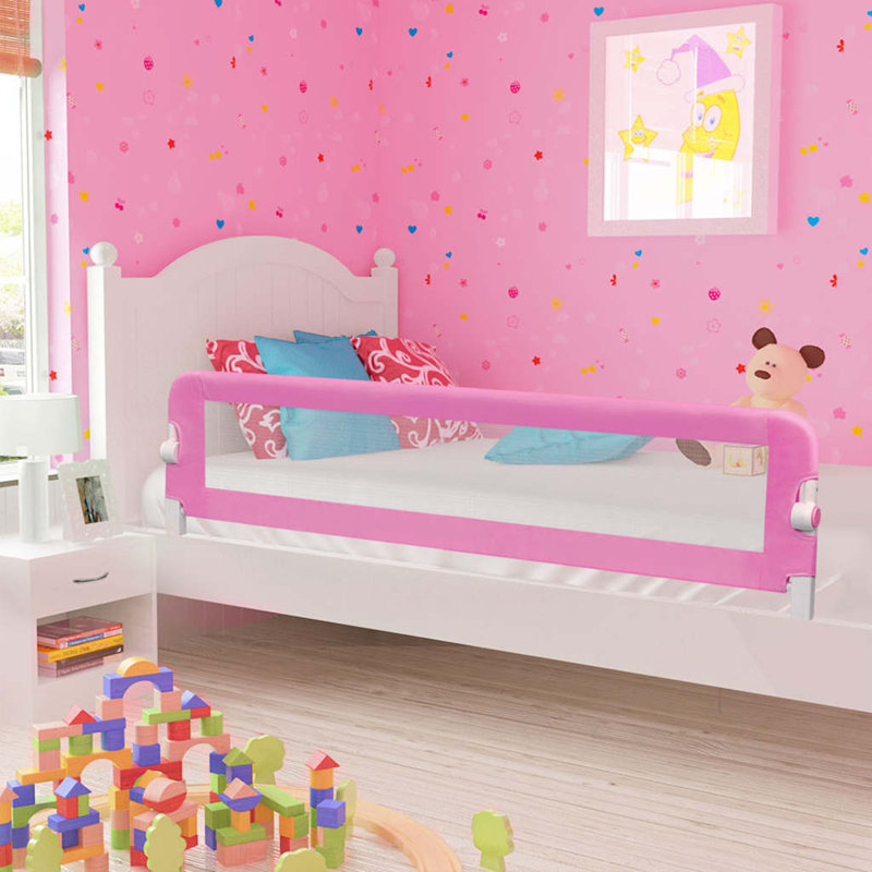 Lykke Toddler Safety Side Rails, Pink, 42cm H x 40.5cm W x 120cm L