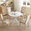 Round Metal Base Dining Table-648340201-648340206