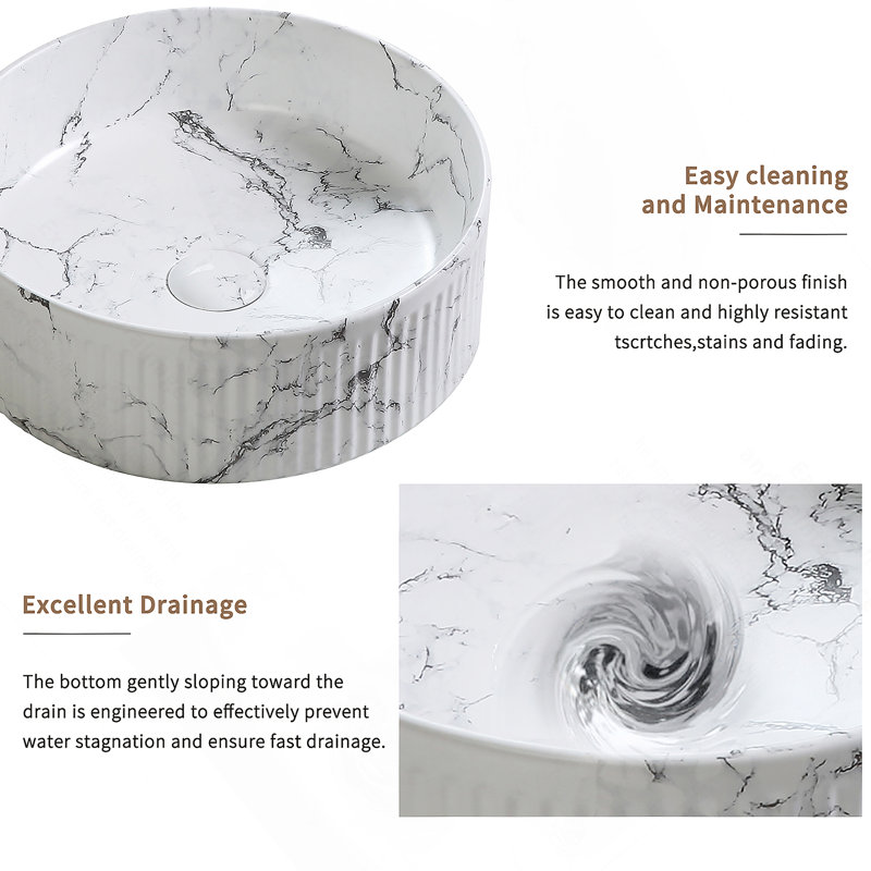 Round Sink, Vessel Sink For Bathroom