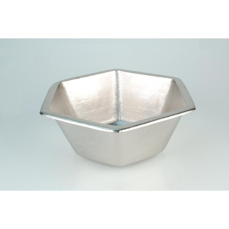 17'' L Mounting / Installation Required Single Bowl Copper Kitchen Sink, Matte Nickel