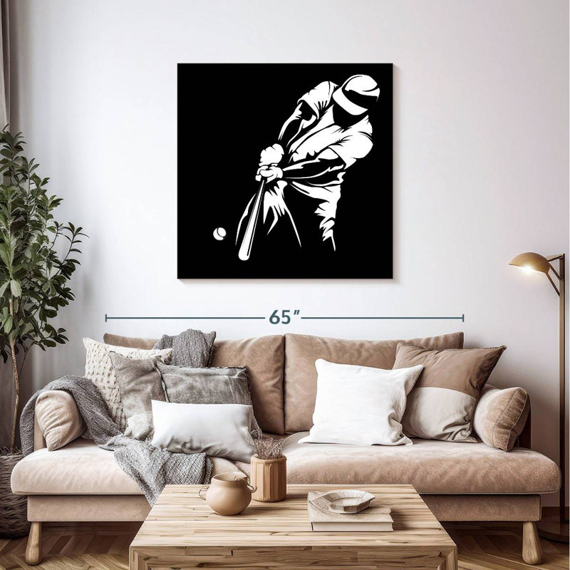 Sireci Baseball Player Hit, 39" H x 39" W