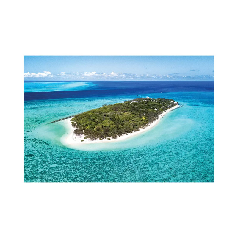Heron Island Pristine Reef Aerial by James Vodicka - Wrapped Canvas Gallery-Wrapped Canvas Giclée, 30.48cm H x 45.72cm W