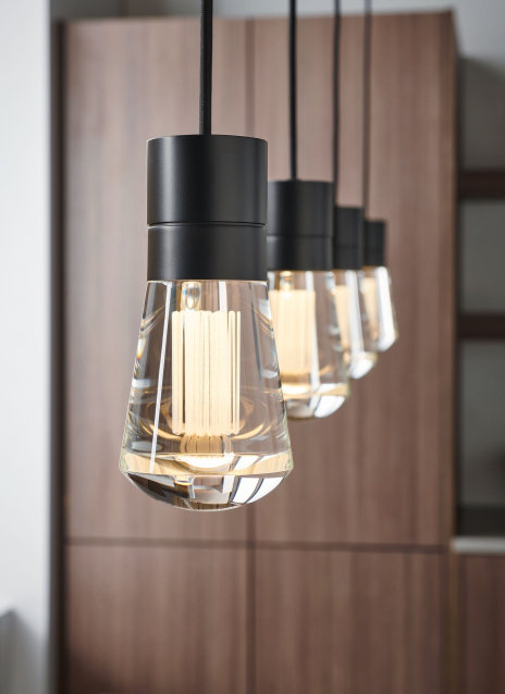 Alva LED Pendant, 151.6" H x 7.1" W x 14" D, Black, 1