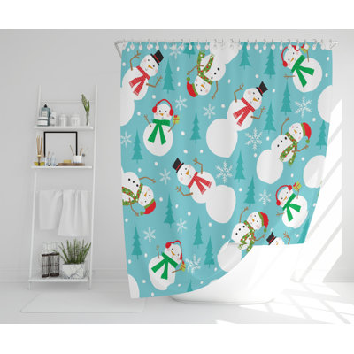Delong Polyester Shower Curtain Set