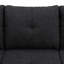 Canapé modulaire en forme de L avec porte-gobelet - Noir-gauche