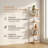 6-Tier Narrow Ladder Bookcase, Wood & Metal Etagere Freestanding Storage Shelf
