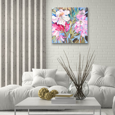 Epic Art 'Rhododendron I' By Sharon Pitts, Acrylic " Rhododendron I " by Sharon Pitts
