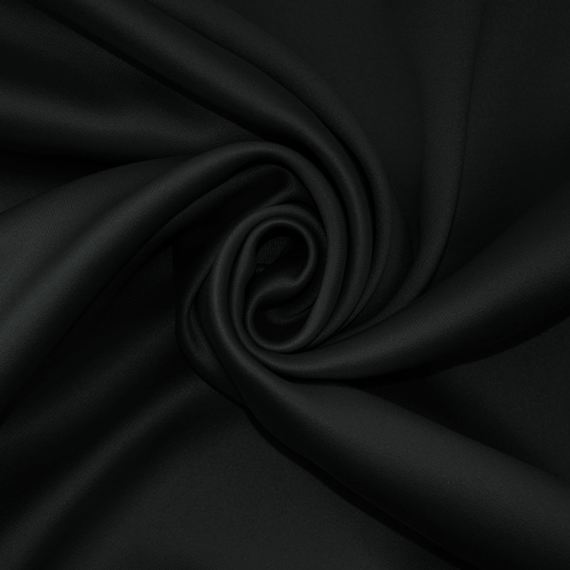 Moncear 100% Polyester Blackout Pencil Pleat Room Darkening 230 GSM Curtains (Set of 2), Black, 168cm Width x 228cm Drop