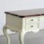 Bureau d'écriture en bois massif blanc classique classique