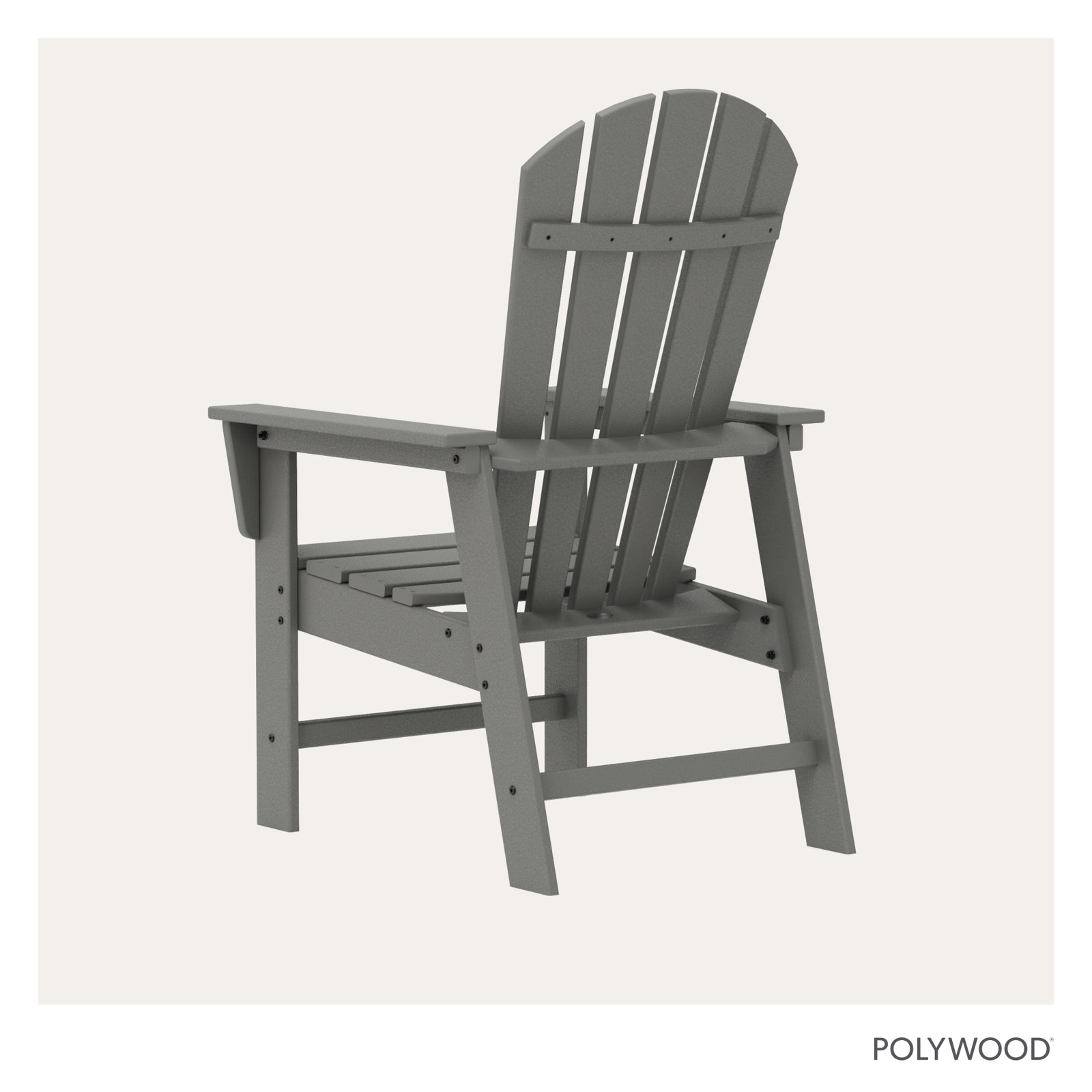 POLYWOOD® South Beach Adirondack Chair, Slate Gray