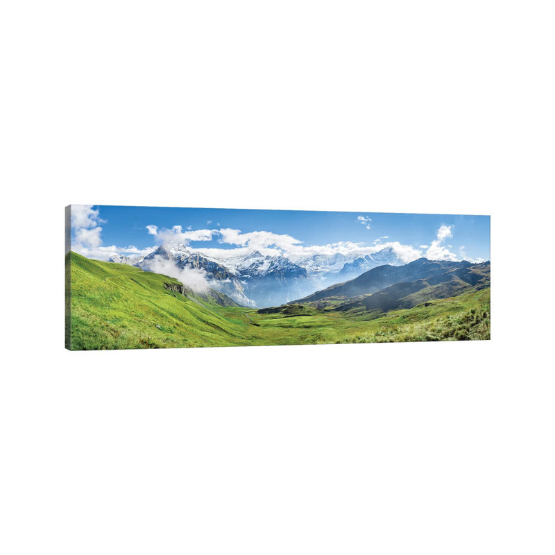 Scenic View Of The Alps Near Grindelwald by Jan Becke - Wrapped Canvas Panoramic Print, 30.48 cm H x 91.44 cm W