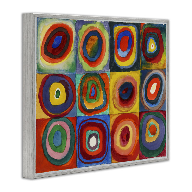 «Kandinsky Classic Circles», estampe numérique encadrée par one1000paintings, Estampe numérique Farmhouse, H 11 po x l 14 po