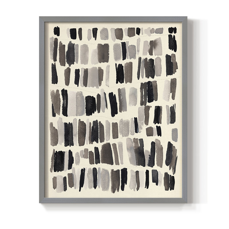 «Chalk and Flint II», reproduction encadrée - bois massif, Gris, H 10 po x l 8 po