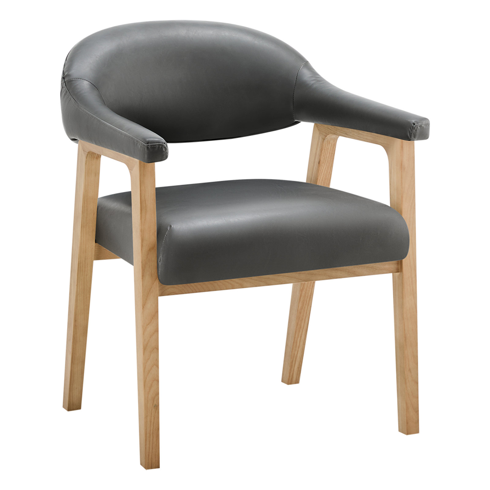 Rosswell Upholstered Dining Chair, Wax Elephant Faux Leather