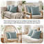 Taies d'oreiller matelassées Vilano de Southshore Fine Linens, en microfibre doublement brossée, à coutures carrées et bords passepoilés, lot de 2, 66 x 66 cm, bleu acier-399142847-399142820