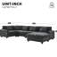 6 Seat Chenille Couch , U Shaped Sectional With Movable , Armrest Storage, Charging Ports & Cup Holders For Apartment Seats, Material, Storage Stylish Home