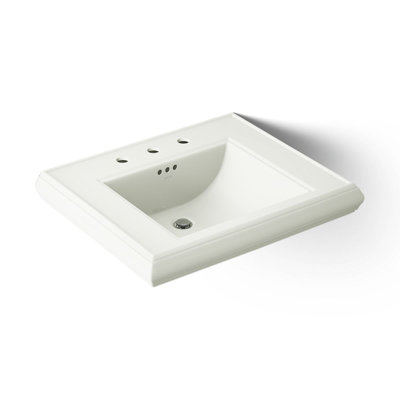 Memoirs Rectangular Pedestal Bathroom Sink with Overflow