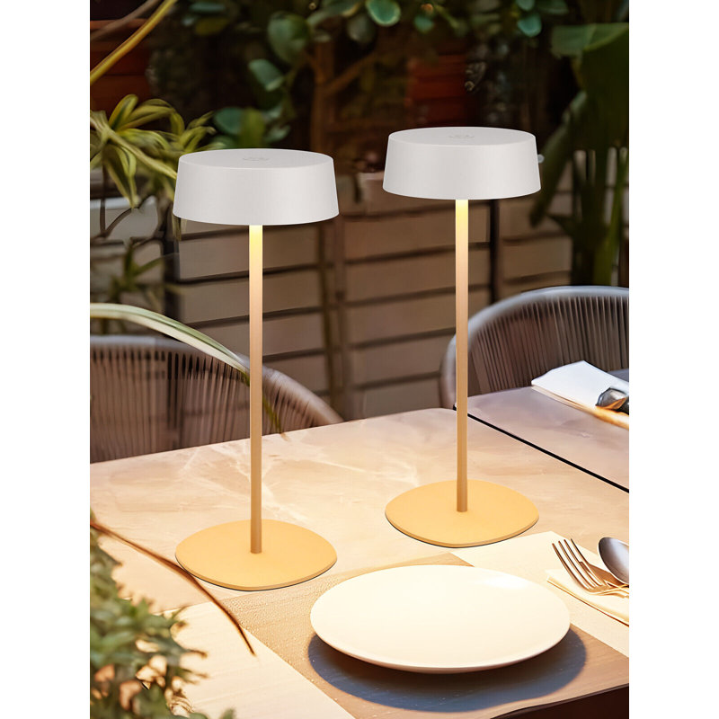 Lampe de table à DEL sans fil rechargeable, IP54, à commande tactile, à intensité variable, blanc doux 2700K