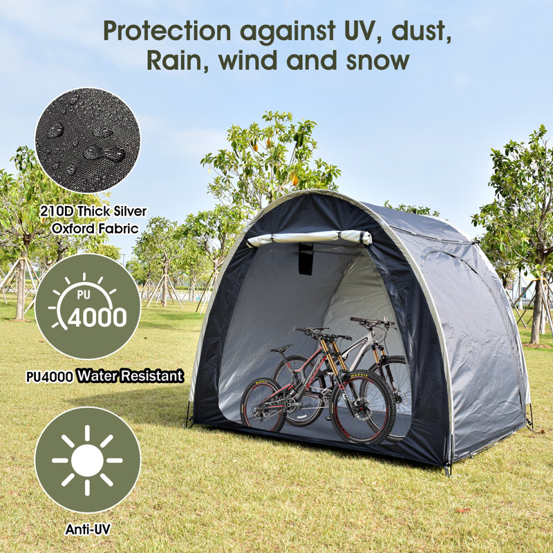 Nylon Portable Bike Shed, Dark Gray