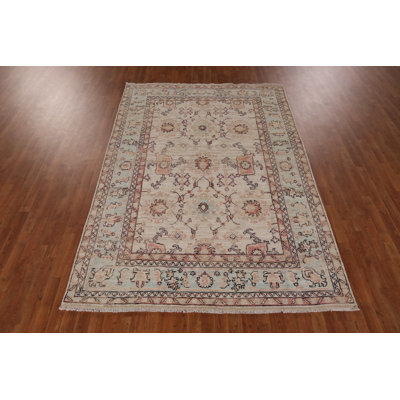 Vegetable Dye Oushak Turkish Area Rug 6x9