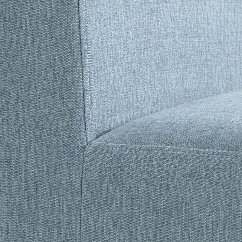 Chaises d'appoint de salle à manger rembourrées Modern Linen, Bleu