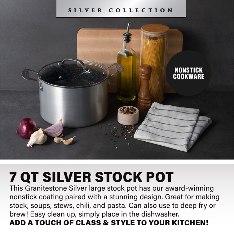 6 Qt Nonstick Stock Pot Soup Pot Granite Cooking Potcasserole Dish