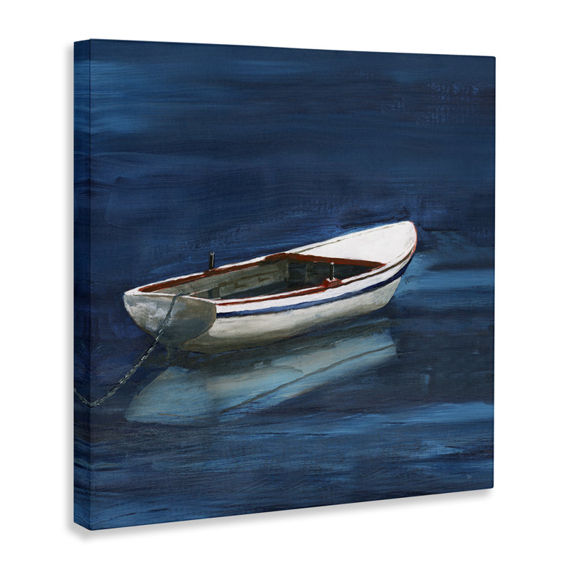 «Calm Floating Boat», art mural sur toile par Nan, H 30 po x l 30 po