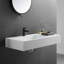 Lavabo de salle de bain, surface solide, installation murale ou de comptoir, 47 po avec trou de robinet simple-69275328