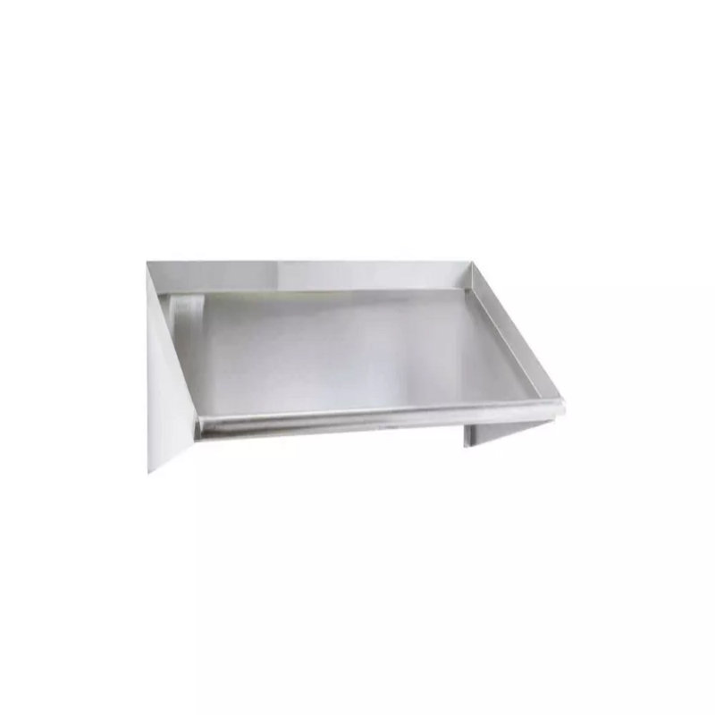 Étagère murale en verre incliné en acier inoxydable de 42 po de large avec sorties de drain Express KitchQuip - Convient à 2 supports (certifié NSF)