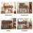 Solid Wood Makeup Vanity with Flip Mirror and Lighting Modes-834786300-812106582