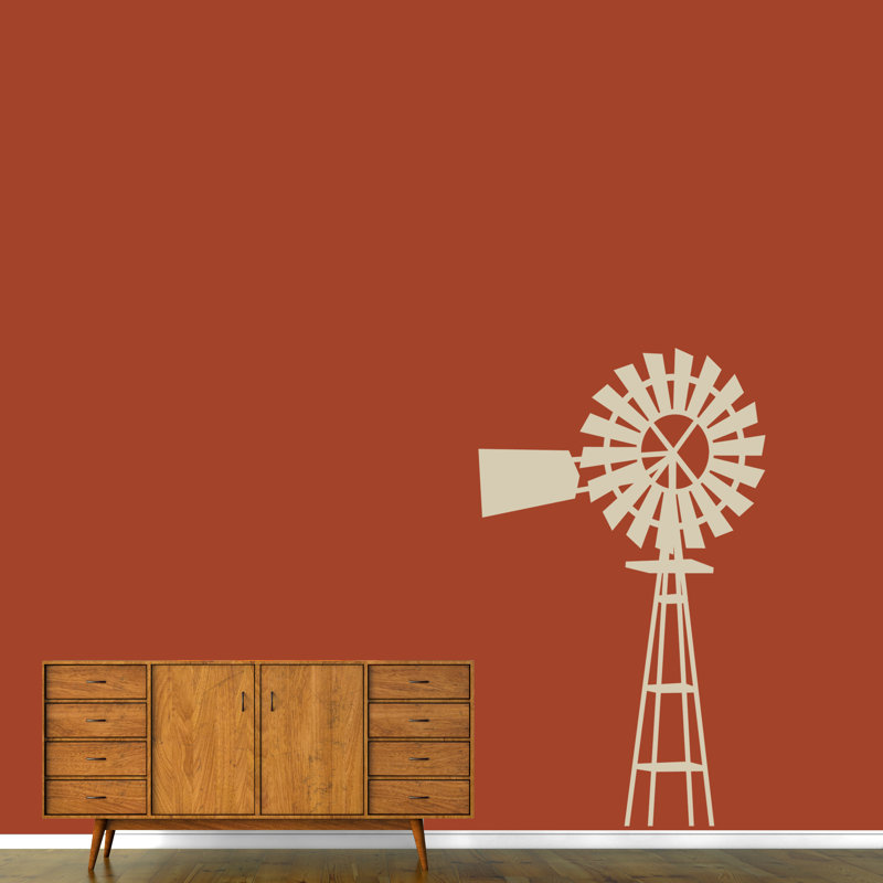 Décalcomanie murale éolienne Marlette, Beige clair