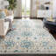 Tapis floral ivoire / bleu Osakis-1011643039