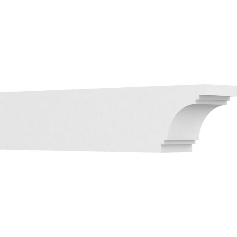 Queue de chevron standard en PVC de qualité architecturale Pescadero, H 8 po x L 6 po x P 36 po