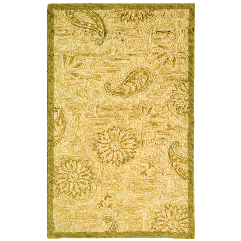 Tapis cachemire en laine épais crocheté à la main Berkley, Rectangle 2 pi 9 po x 4 pi 9 po