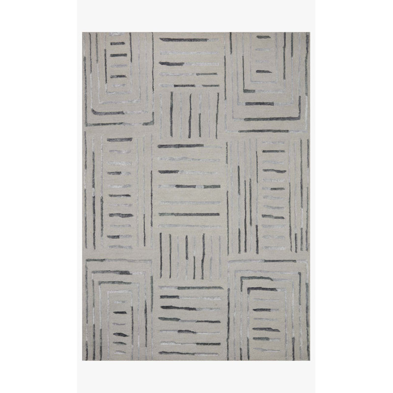 Dellon Geometric Indoor Rug, Gray