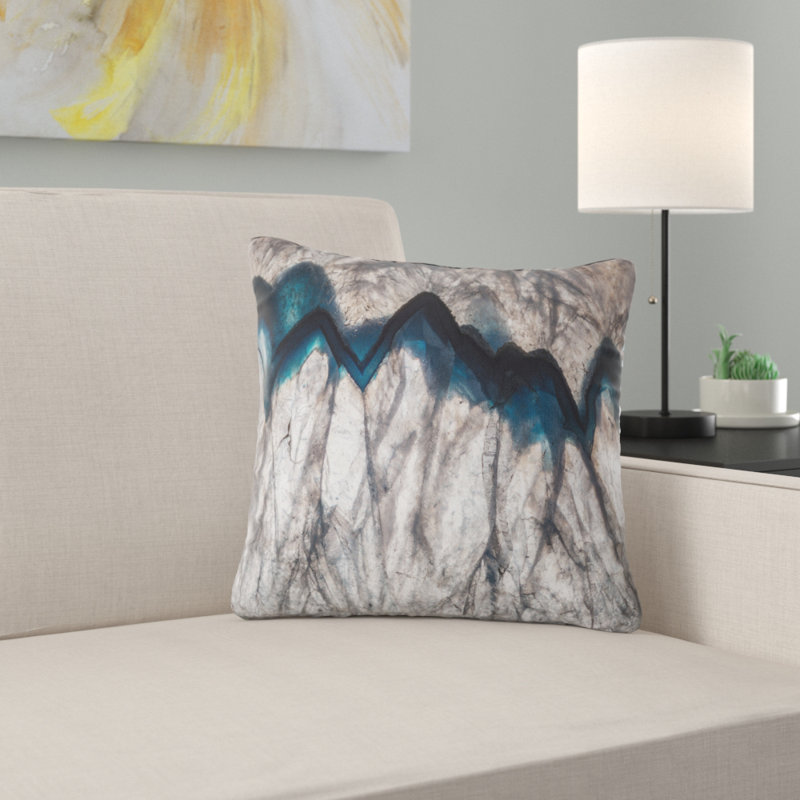 Macro minéral rétroéclairé rétro-imprimé, 16 po x 16 po, Coussin décoratif