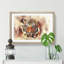 Tiger in Abstract - Picture Frame Painting Print-55766342-55766338