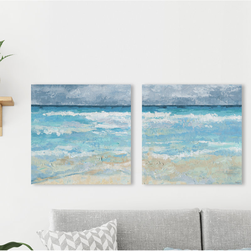 « ludique waves » par parvez taj,-image multi-pièces sur toile tendue, H 12 po x l 12 po x P 1,5 po