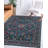 Breedlove Traditional Machine Woven Flatweave Blue and Raspberry Area Rug with Non Skid Backing-1543844823