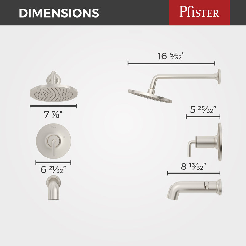 TENET Tub & Shower Faucet, Brushed Nickel