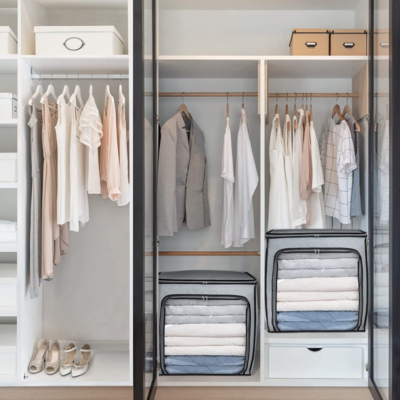 Ensemble de boîtes en tissu, gris