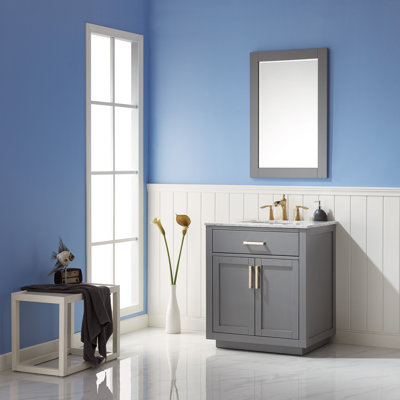 Ensemble de meuble-lavabo simple 30 "avec miroir Candrice