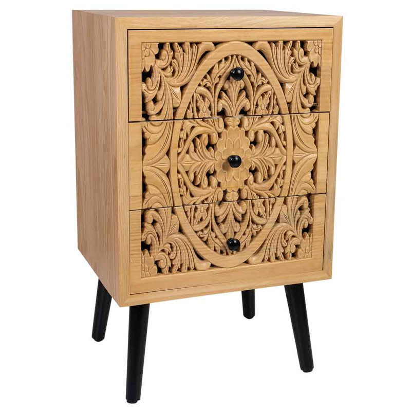 Lauterbach 42cm W Manufactured Wood Bedside Table