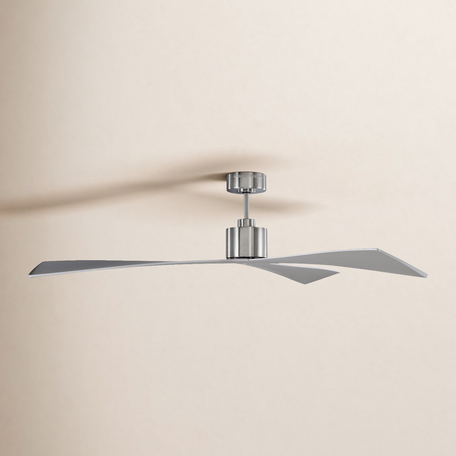 Mirage 60'' 3 Blade Ceiling Fan, Brushed Steel/Silver, 60"