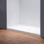 Matte White Textured 60"W x 75"H 3-Piece Premium Solid Surface Tile-Design Tub & Shower Wall Panel Surround Kit – Easy to Install, Trimmable, 1/8" (3mm) Thick-120778255