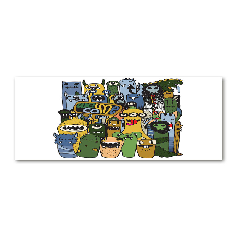 Crazy Monsters - Wrapped Canvas Print