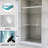 44-48 "W X 72" H Aluminum Frame Double Sliding Shower Door In Brushed Nickel Finish-116690985
