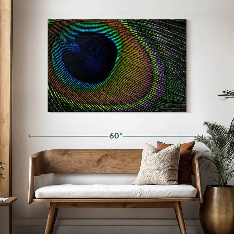 Brampt Peacock Plummage, 32" H x 48" W