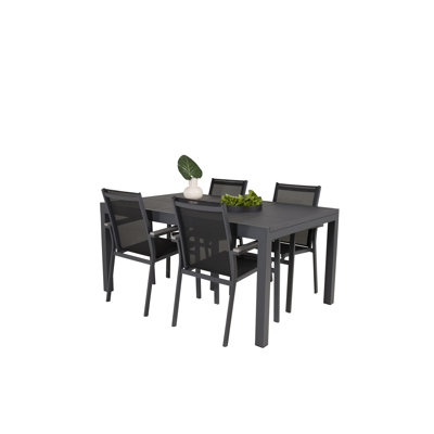 Geir 4 - Person Patio Dining Set with Extendable Rectangular Table