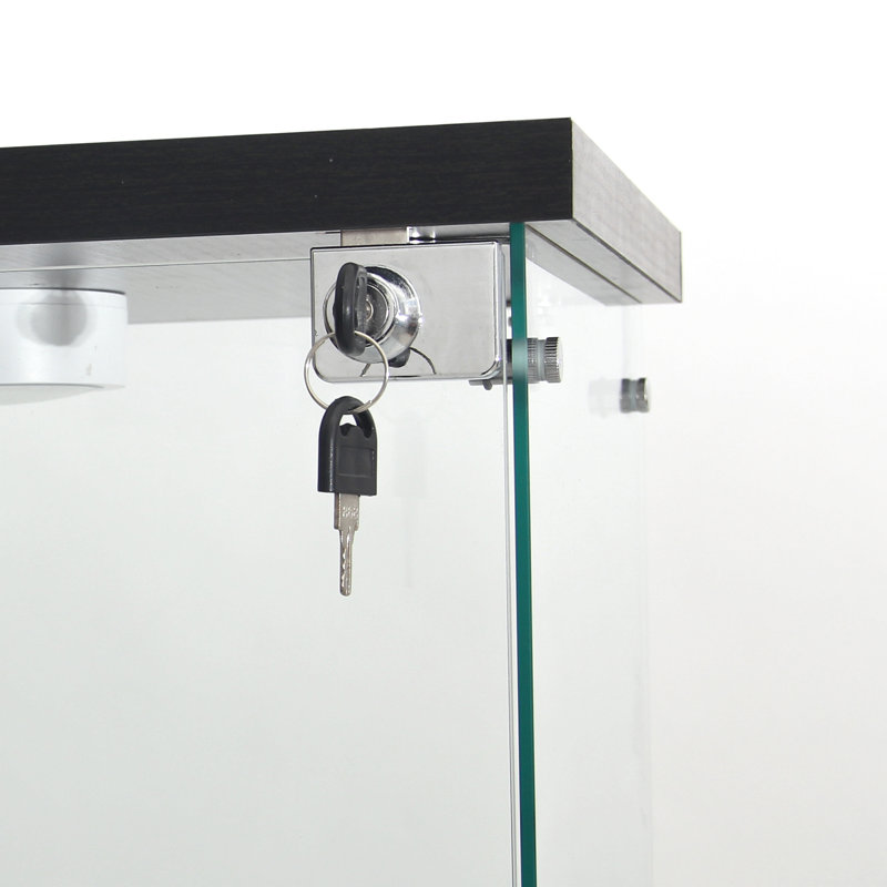Vitrine 4 lumières à DEL avec porte et bibliothèque au sol pour le bureau de la chambre à coucher